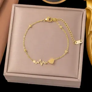 Ae2166 Bracelet Golden Wave Love Heart