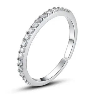 Single Row Ring (White Gold Color)
