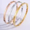 Wholesale PVD Coated Real Gold Plated 18K Gold Solid Color 304 Stainless Steel Simple Style Waterproof Non Tarnish 304 Stainless Steel Bangle