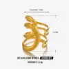 Wholesale Ion Plating (IP) 18K Gold Plated Geometric 304 Stainless Steel IG Style Simple Style Waterproof Non Tarnish Open Rings