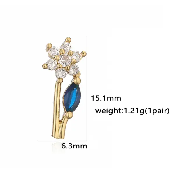 1 Pair Elegant Lady Modern Style Heart Shape agoy Butterfly Plating Inlay Copper Copper Zircon Ear Studs