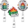 Wholesale Acrylic Nurse Fun Badge Scroll (Retractable)