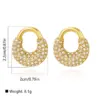 Wholesale 1 Pair Retro Commute Geometric Plating 304 Stainless Steel Earrings Ear Studs