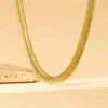 Wholesale 304 Stainless Steel Titanium Steel Solid Color Vacuum Plating Real Gold Plated 18K Gold Hip-Hop Waterproof Non Tarnish Blade Chain Necklace