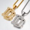 Wholesale Square Diamond Pendant Street Retro Hip-Hop Necklace