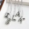 Wholesale Simple Style Classic Style Letter Copper Silver Plated Pendant Necklace In Bulk