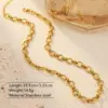 Wholesale Ion Plating (IP) 18K Gold Plated Solid Color 304 Stainless Steel Simple Style Classic Cool Waterproof Non Tarnish Necklace
