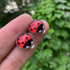 Wholesale Europe and the United States cross-border hot ladybug wave point girl stainless steel ear clip personality creative earrings earrings without earholes