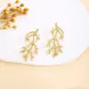1 Pair Elegant Classic Style Geometric Leaf Heart Shape Asymmetrical 304 Stainless Steel Imitation Gold Electroplating Ear Studs