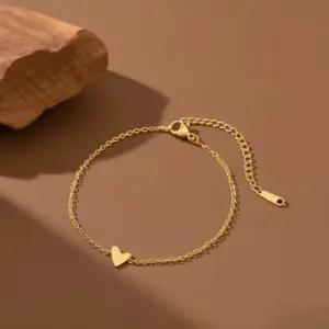 J05068-Little Heart-Anklet- Gold