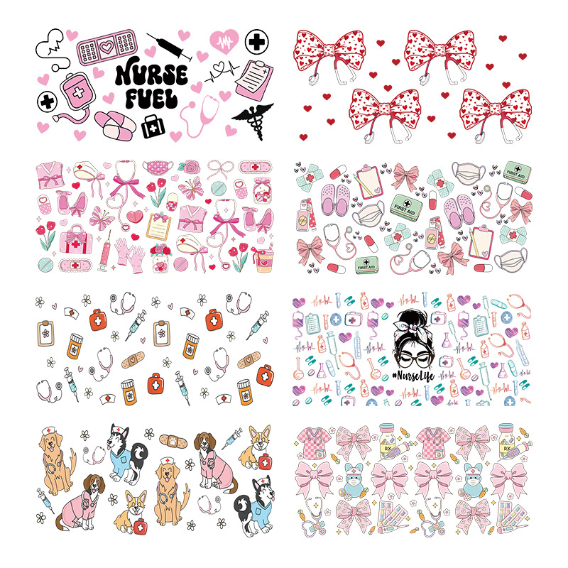 Wholesale Uv Transfer Sticker Glass C Crystal Label Crystal Sticker Cross-Border Exclusive for 16oz Glass C Special Sticker 23Cmx11Cm
