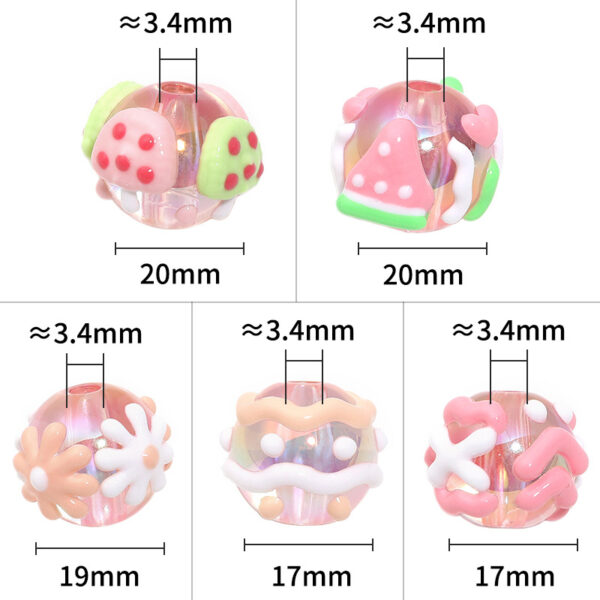 Wholesale Pink acrylic bead