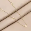 Wholesale Jewelry Simple Style Heart 304 Stainless Steel 18K Gold Plated Plating Necklace