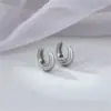 Wholesale PVD Coated 18K Gold Platinum Real Gold Plated Geometric 304 Stainless Steel Vintage Style Simple Style Waterproof Non Tarnish Earrings