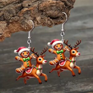 Wholesale Cute gingerbread man with reindeer ears Christmas Day