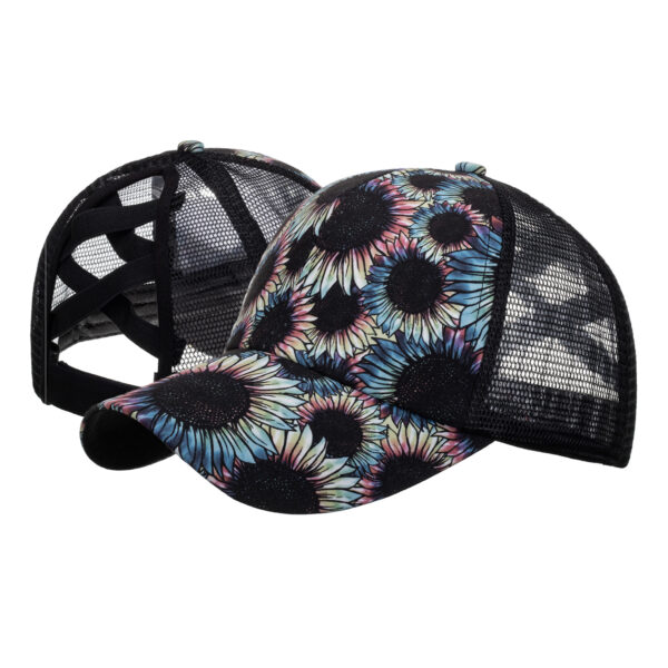 Wholesale Cross-border AliExpress Amazon ebay new sunflower horsetail hole baseball cap Women's sun hat B983