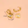 1 Pair Fashion Sector Heart Shape Tassel Gold Plated Inlay 304 Stainless Steel Zircon Stainless Steel Earrings