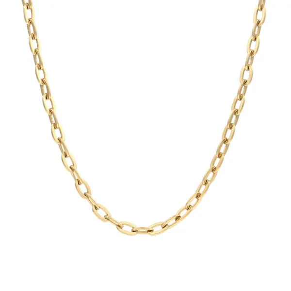 Wholesale PVD Coated Real Gold Plated 18K Gold Geometric 304 Stainless Steel Fashion Waterproof Non Tarnish 304 Stainless Steel Necklace
