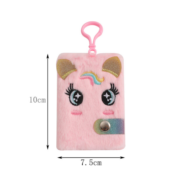 Wholesale Mini Unicorn Cartoon Plush Snap Notebook