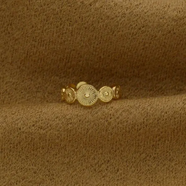 Wholesale PVD Coated Real Gold Plated 14K Gold Geometric 304 Stainless Steel Waterproof Non Tarnish