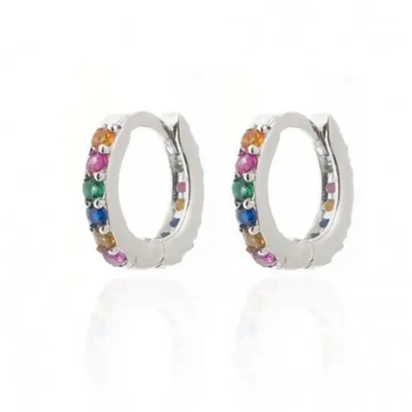 Wholesale 1 Pair Casual Simple Style Round Plating Inlay Copper Zircon Gold Plated Silver Plated Earrings