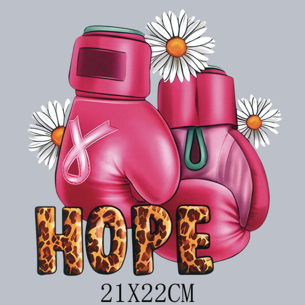 Wholesale Pink rainbow ribbon heat transfer sticker