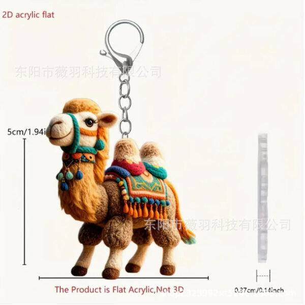 Wholesale Acrylic Creative Camel Hanging Decoration Keychains