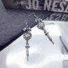Wholesale Diablo Retro Gothic Baroque Love Bow Halloween Subculture Niche Design Earrings Earrings