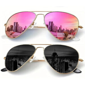 Wholesale New Men's Double Bridge Toad Mirror Colorful Coated Sunglasses Retro Fashion Driving Street Photography Concave Shape Sunglasses