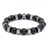 Wholesale Simple Style Geometric Glass Black Gallstone No Inlaid Beaded Chain Bracelets In Bulk
