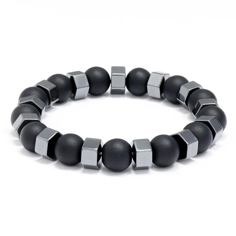 Wholesale Simple Style Geometric Glass Black Gallstone No Inlaid Beaded Chain Bracelets In Bulk