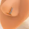 1 Piece Nose Rings & Studs Simple Style Geometric Alloy Inlay Rhinestones Nose Rings & Studs Nose Pin