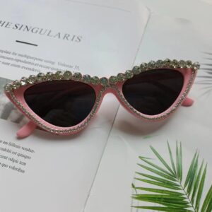 White diamond pink frame