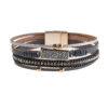 Wholesale Multi layer diamond crystal magnetic buckle bracelet