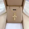 Wholesale Electroplating Golden Plated Cross Titanium Steel Copper Exaggerated Titanium Steel Pendant Necklace