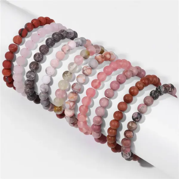 Wholesale Retro Geometric Natural Stone Beaded Bracelets