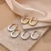 Wholesale 1 Pair/Package Casual Modern Style Sweet U Shape Handmade Polishing Plating 304 Stainless Steel 18K Gold Plated Earrings