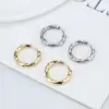oly-e771bcdc0d8e337219e51b03e0bb3903 Wholesale 201 Stainless Steel Round PVD Coated 18K Real Gold Plated 18K Gold Simple Style Waterproof Non Tarnish Plating Earrings
