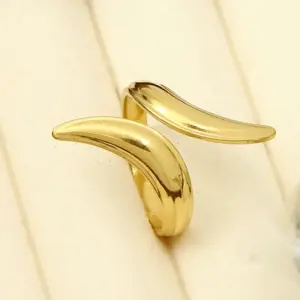 Irregular Line Open Ring-Gold