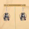 Wholesale Vintage Dreamcatcher Wolf Head Acrylic Earrings