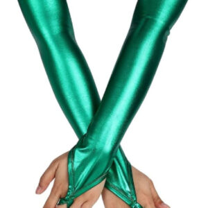 Dark green hook finger gloves