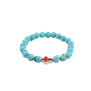 (white k red cross) turquoise style