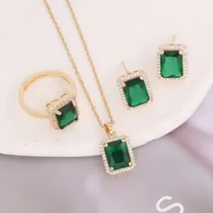 Wholesale Fashion Square 304 Stainless Steel Copper Plating 18K Gold Plated