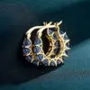 Wholesale Fashion Full Inlaid Zircon Copper Lace Earrings U-shaped Earrings