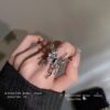 Wholesale Niche Design Sense Advanced Sense Liquid Butterfly Open Ring Female Student ins Trendy Cold Style Personalized Finger Ring
