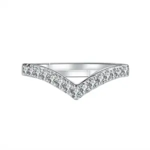 V Row Diamond Ring Tjz1156 / Adjustable Opening