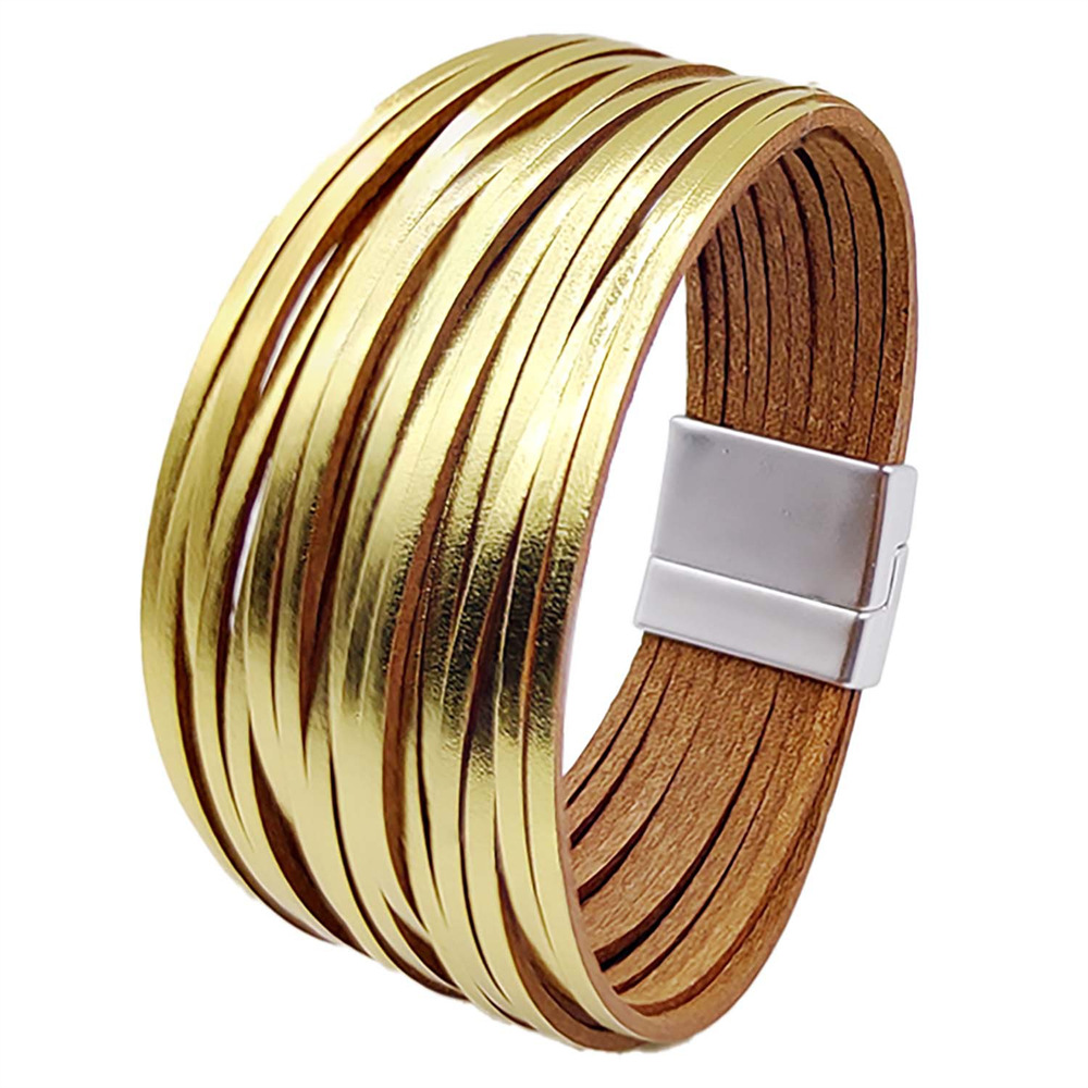 Wholesale Bohemian style multi-chain magnetic clasp bracelet