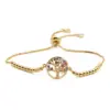 Fashion Jewelry Copper Micro-set Zirconium Life Tree Adjustable Bracelet Wholesale Nihaojewelry