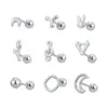 Wholesale 1 Piece Simple Style Commute Geometric Plating Titanium Steel Cartilage Earrings