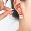 Wholesale Christmas earrings, snowman Santa Claus simple earrings
